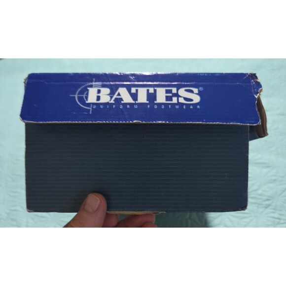 Bates Lites Men\'s Black Gloss Oxford Lace Up Sentry High Sz 10D Military Dress